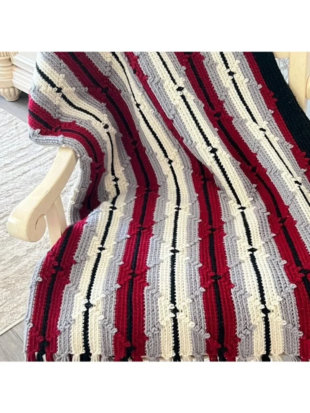 Afghan Blanket Throw Handmade Native American Mexican Design 60